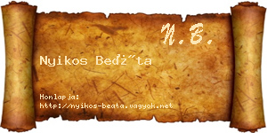 Nyikos Beáta névjegykártya