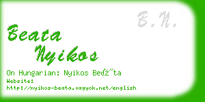 beata nyikos business card